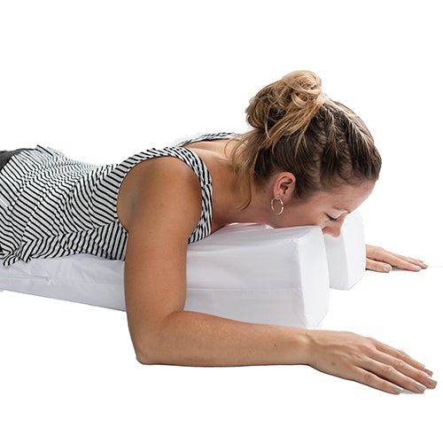 Face Down Pillow Poly Foam 14  X 29  X 6 -1.5   Blue - Precision Lab Works