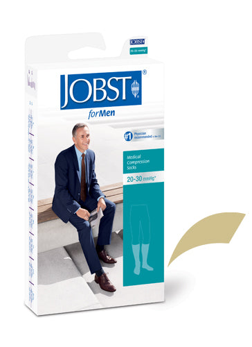 Jobst for Men 20-30 mmHg Knee High Closed Toe Black Khaki S M L XL LFC 