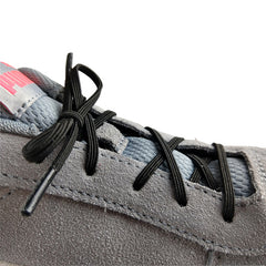 No Tie Elastic Shoelaces 24" -Slip-On Stretch Laces for Adults & Kids White/Black - Precision Lab Works