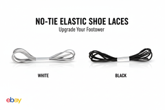 White and Black Elastic Shoe Laces Comparison