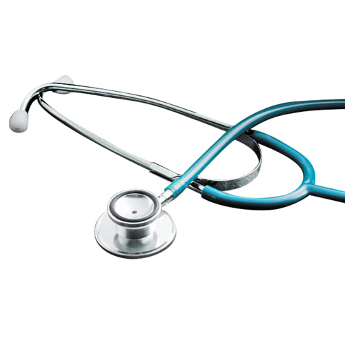 Dual Head Stethoscope 22" Non-Chill Bell Chrome Binaural 5 Colors - Precision Lab Works