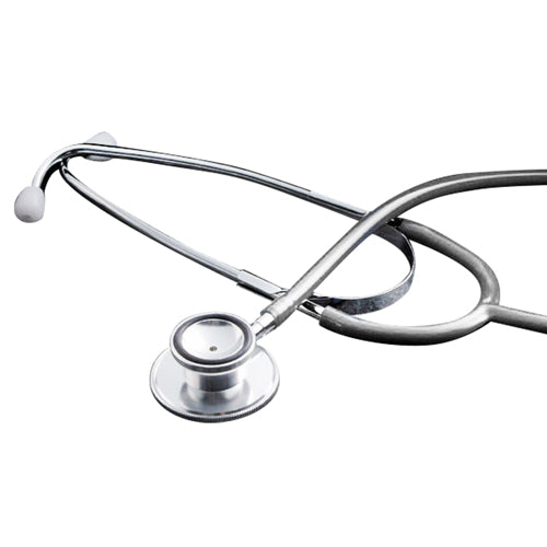 Dual Head Stethoscope 22" Non-Chill Bell Chrome Binaural 5 Colors - Precision Lab Works