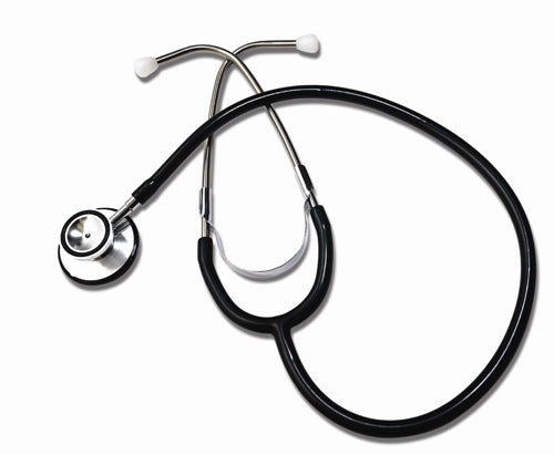 Dual Head Stethoscope 22" Non-Chill Bell Chrome Binaural 5 Colors - Precision Lab Works