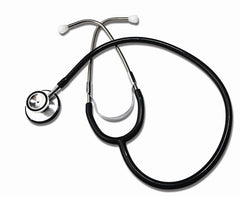 Dual Head Stethoscope 22" Non-Chill Bell Chrome Binaural 5 Colors - Precision Lab Works