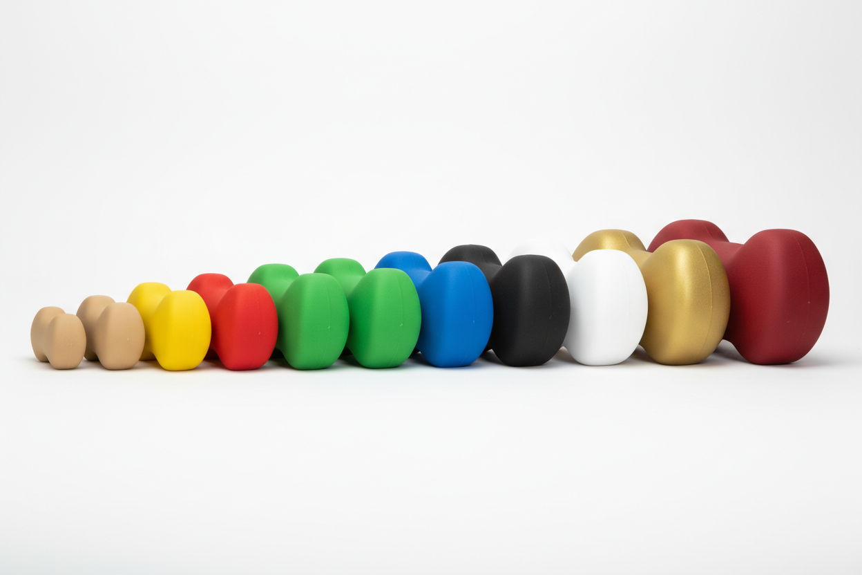 SoftGrip Hand Weights – Full Set 0.5 to 10 lbs, Color-Coded