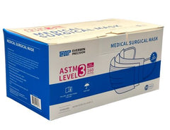 Disposable Face Mask Bx/50 w/EarLoops 3-Ply Level 3  Blue - Precision Lab Works