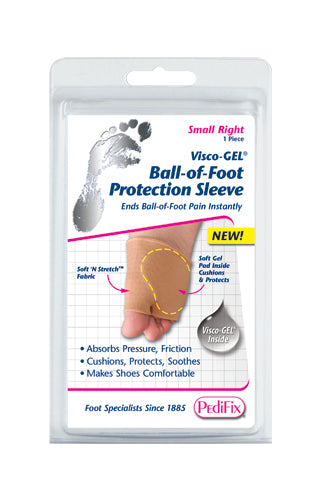 Visco-GEL Ball-of-Foot Protection Sleeve, Small and Large, Left and Right