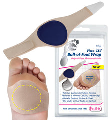 Visco-GEL Ball-of-Foot Wrap Gel Metatarsal Cushion Sleeve Small or Large