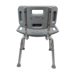 Bathroom Shower Chair with back Grey Lightweight - Precision Lab Works
