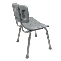 Bathroom Shower Chair with back Grey Lightweight - Precision Lab Works