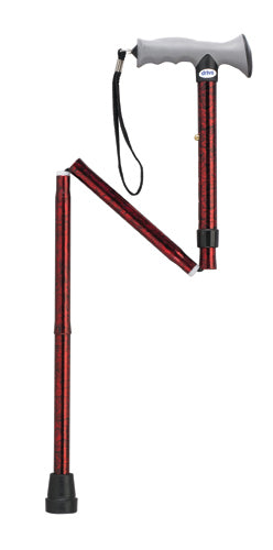 Folding Cane Aluminum with Gel Grip Adjustable 33"-37" - Precision Lab Works