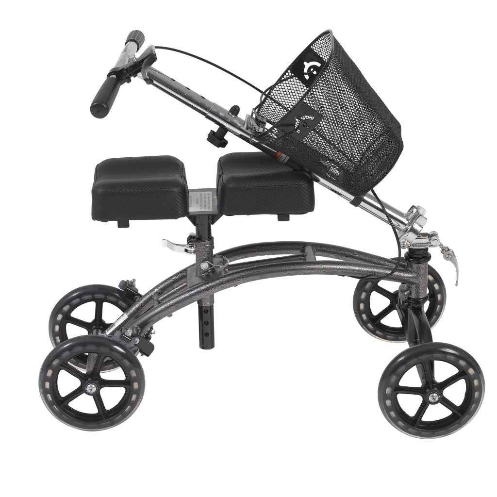 796 Steerable Knee Walker Adjustable Height w/ Basket 350 lb Indoor/Outdoor