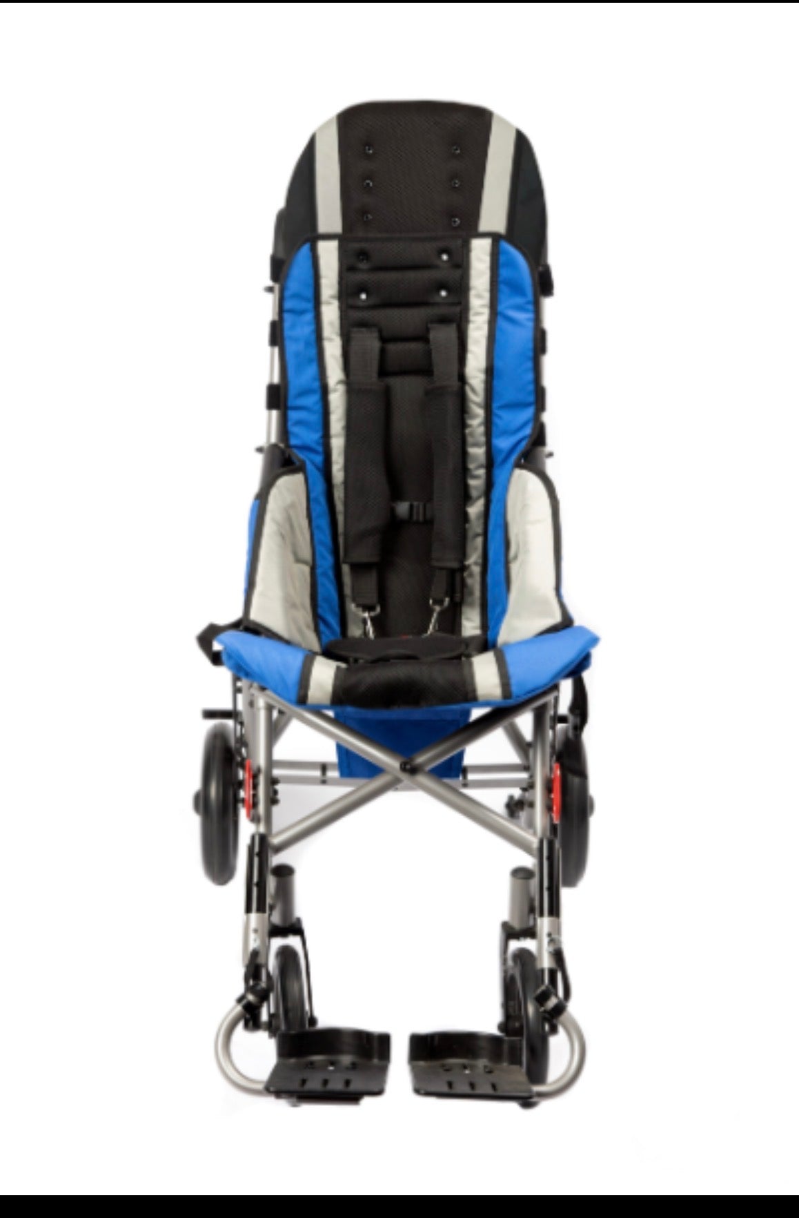 Trotter Mobility Chair 18" Jet Fighter Blue, Foldable, Lightweight, Adjustable - Precision Lab Works