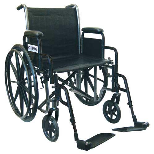 Economy Wheelchair – Removable Desk Arms & Swing-Away Footrests, Dual Axle | K1/K2, 16–20" Seat - Precision Lab Works