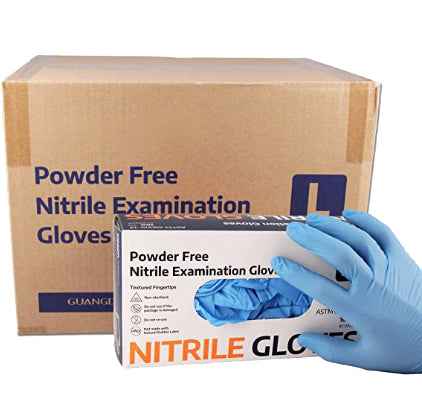 Nitrile Exam Gloves 3mil Powder‑Free – 100/Box, 10 Boxes/Case (S, M, L, XL)