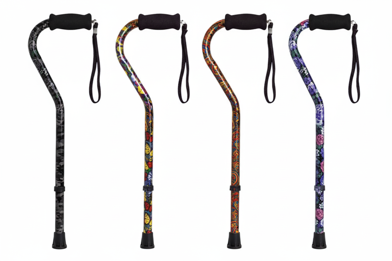 Four canes with exact patterns