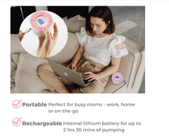 Unimom Minuet LCD Portable Double Electric Breast Pump, Rechargeable