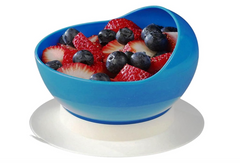 Maddak SP Ableware Scooper Bowl with Suction Base, Blue