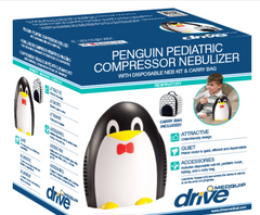 Drive Medical Penguin Pediatric Nebulizer Kit, Reusable and Disposable, Carry Bag