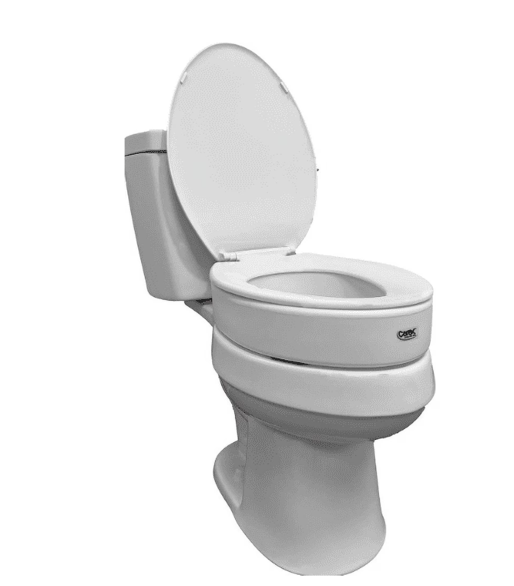 Carex Raised Toilet Seat, Elongated, 3.5 Inch Lift, 300 lb 