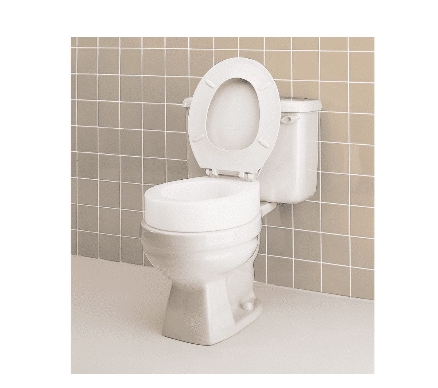 Carex Raised Toilet Seat, Elongated, 3.5 Inch Lift, 300 lb 