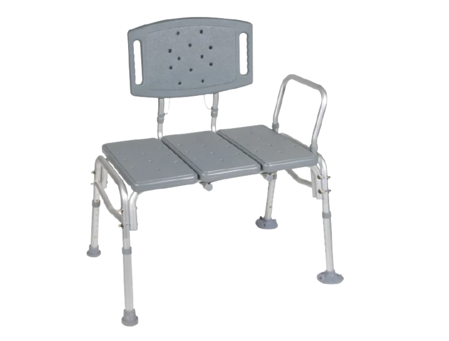 Drive Medical Transfer Bench, 500 lb, Tool-Free, Adjustable Height and Back 