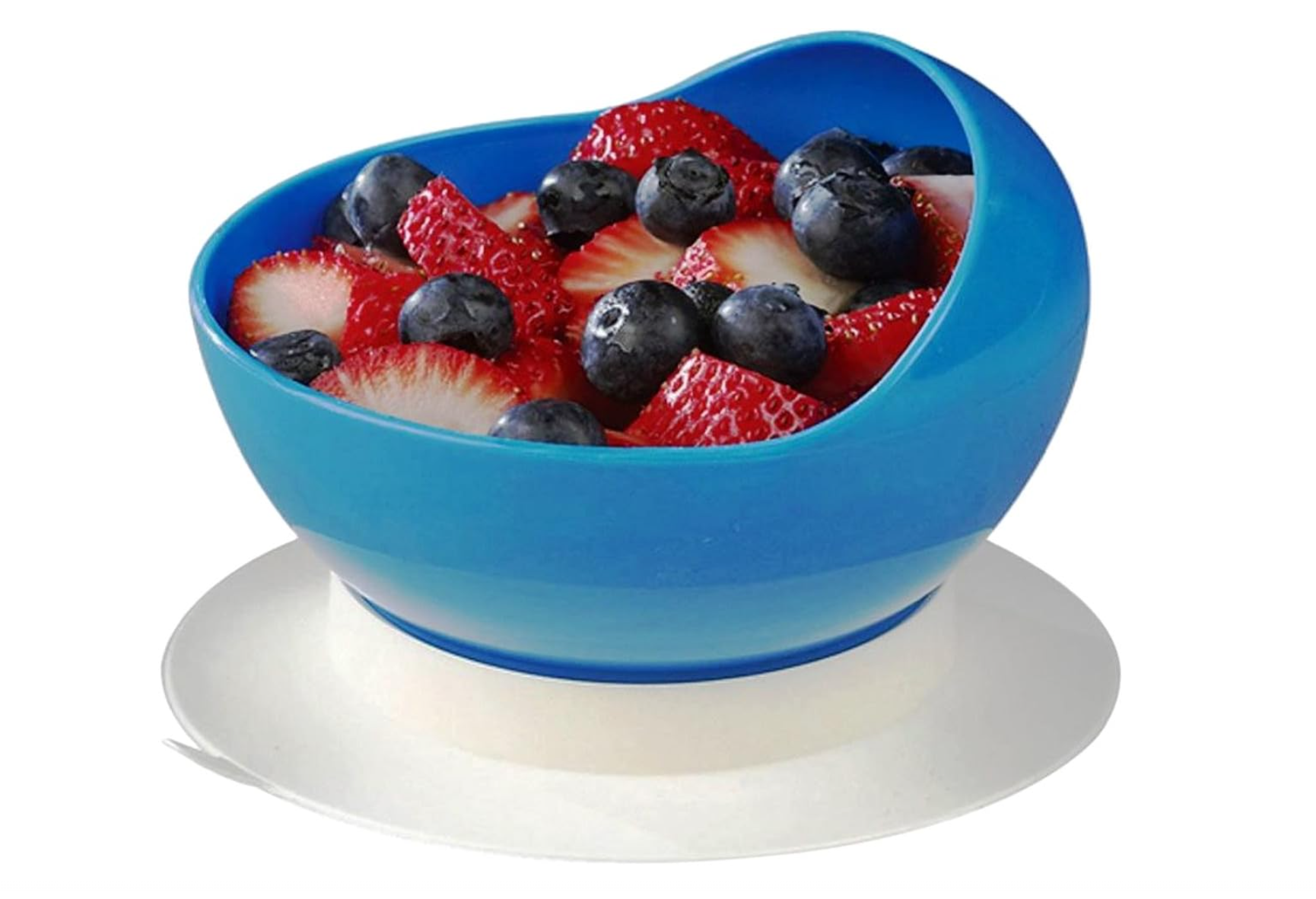 Maddak SP Ableware Scooper Bowl with Suction Base, Blue 
