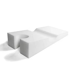 Face Down Pillow Poly Foam 14  X 29  X 6 -1.5   Blue - Precision Lab Works