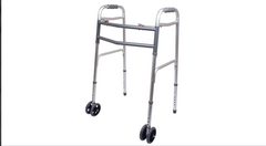 ProBasics Bariatric 2-Button Folding Walker with 5 Inch Wheels 500 lb Case of 2