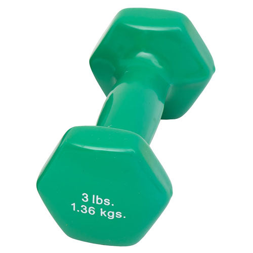 Dumbell Weight Color Vinyl Coated 3 Lb