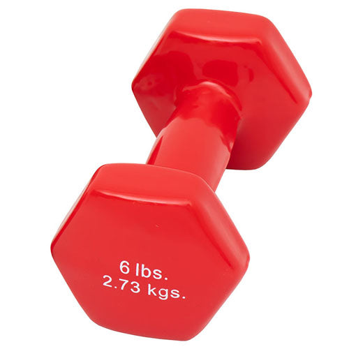 Dumbell Weight Color Vinyl Coated 6 Lb - Precision Lab Works
