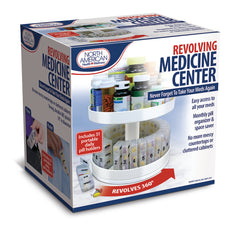 Revolving Medicine Center w/31Daily Pill Compartments - Precision Lab Works
