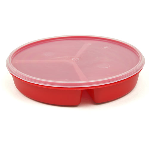 Scoop Dish Partitioned w/Lid Redware - Precision Lab Works