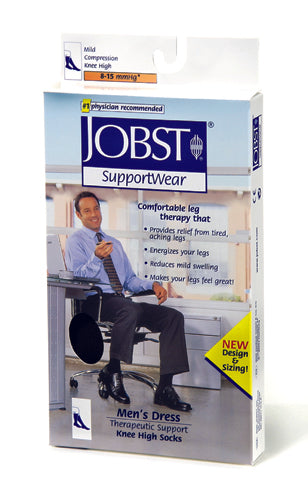 Jobst For Men 8-15 Over-The-Calf Sock Black Small - Precision Lab Works