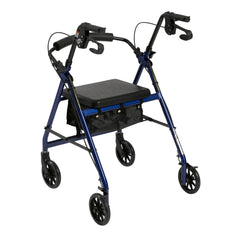 Rollator 4-Wheel with Pouch & Padded Seat Blue - Drive - Precision Lab Works