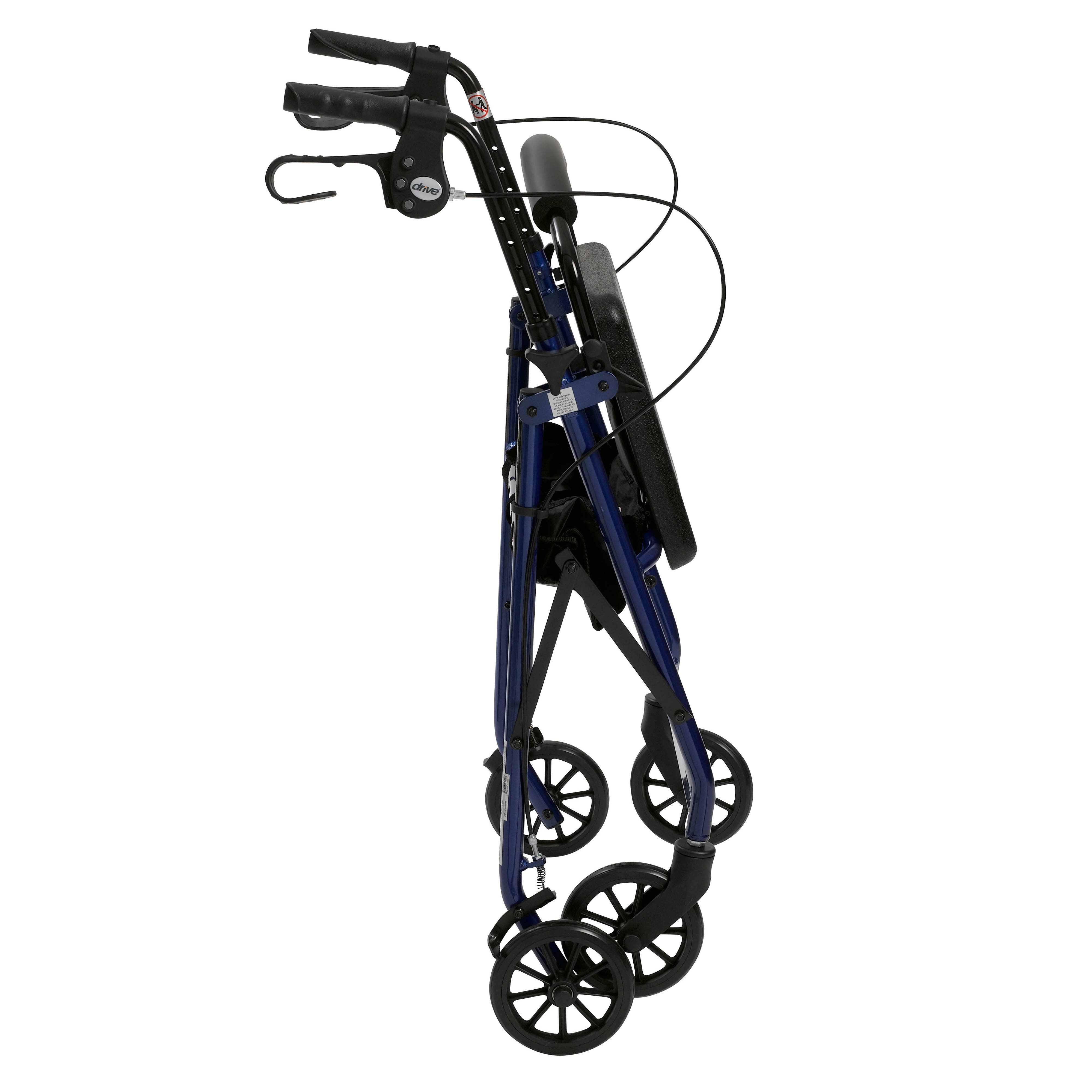 Rollator 4-Wheel with Pouch & Padded Seat Blue - Drive - Precision Lab Works