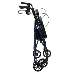Rollator 4-Wheel with Pouch & Padded Seat Blue - Drive - Precision Lab Works