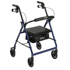Rollator 4-Wheel with Pouch & Padded Seat Blue - Drive - Precision Lab Works