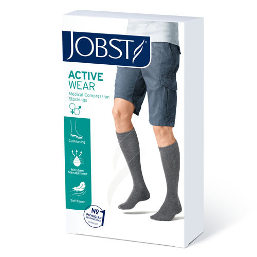 Jobst Activewear 30-40 Knee-Hi Socks White  XL Full Calf - Precision Lab Works