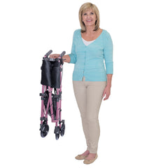 EZ Fold-N-Go Rollator - Regal Rose by Stander - Precision Lab Works