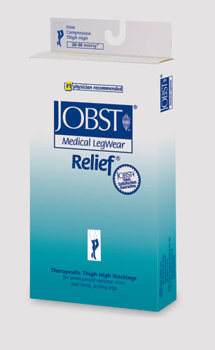 Jobst Relief 20-30 Thigh-Hi Black Large w/Silicone Band - Precision Lab Works
