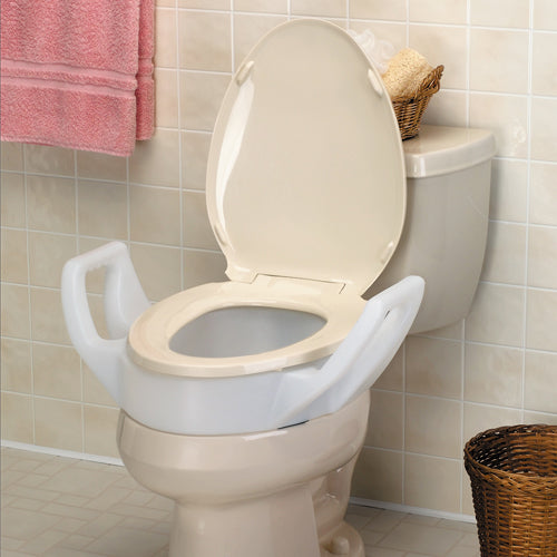 Elevated Toilet Seat w/Arms Standard 19  Wide