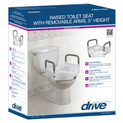 Raised Toilet Seat w/ Lock & Padded Removable Arms Retail - Precision Lab Works
