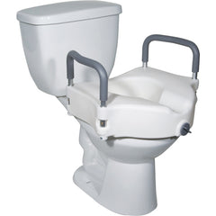 Raised Toilet Seat w/ Lock & Padded Removable Arms Retail - Precision Lab Works