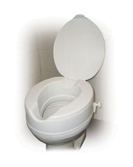Raised Toilet Seat w/Lid 4  Savannah-style  Retail - Precision Lab Works