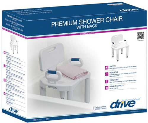 Bath Bench  Premium Series with Back and Arms - Precision Lab Works