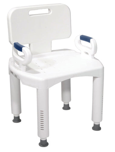 Bath Bench  Premium Series with Back and Arms - Precision Lab Works