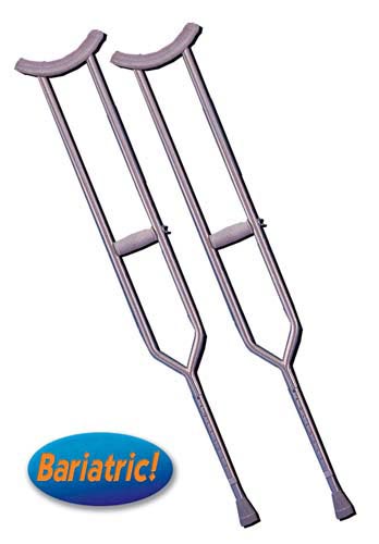 Crutches  Steel  H/D Bariatric Adult  (Pair)