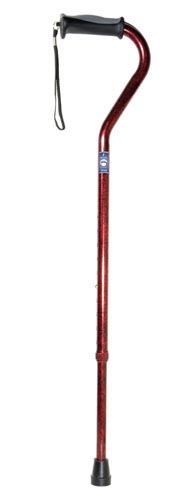 Offset Cane Alum w/Gel Grip Blue Crackle - Precision Lab Works