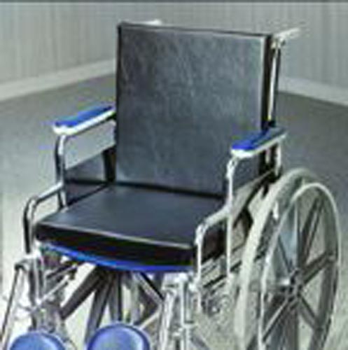 Solid Back Insert Wheelchair Cushion  18 x16 x1.25  w/Strap - Precision Lab Works